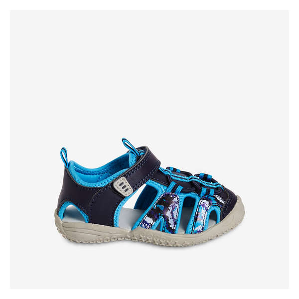 Baby Boys' Closed-Toe Sandals - Blue Mix
